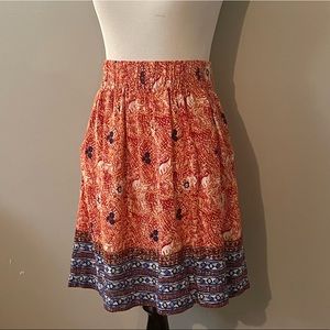 Boutique High Waisted Short Skirt Tribal Print Summer Juniors Women’s Size Small